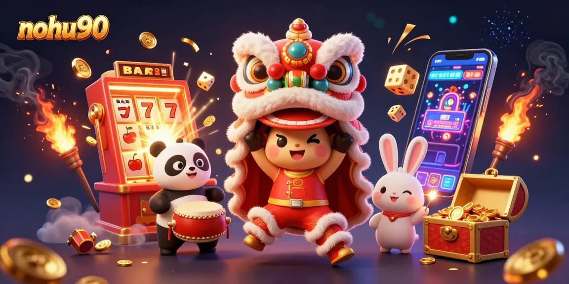 Experience thrilling gameplay at nohu90 with vibrant casino-themed characters and stunning visuals.