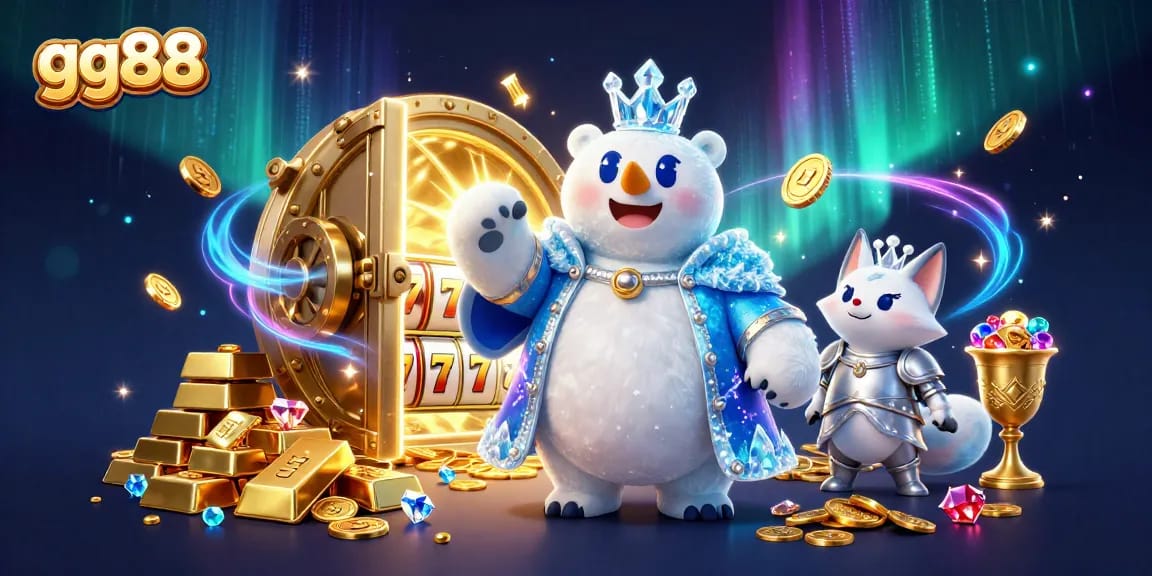 Spin and win at gg88 with a mesmerizing illustration of polar fantasy and treasure.