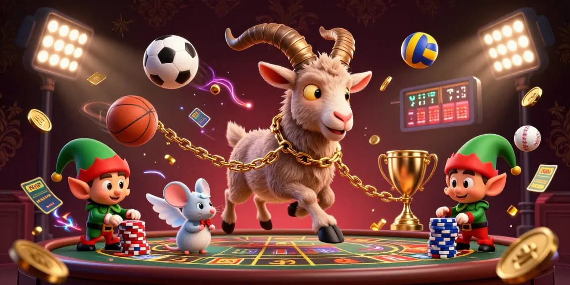 classement site paris sportif : illustration dynamique d'une compétition de paris sportifs avec personnages actifs et éléments de jeu colorés.