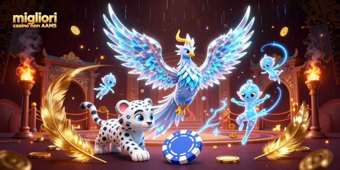 Partecipa a emozionanti giochi nei migliori casino non AAMS con una vivace scena di casino 3D.