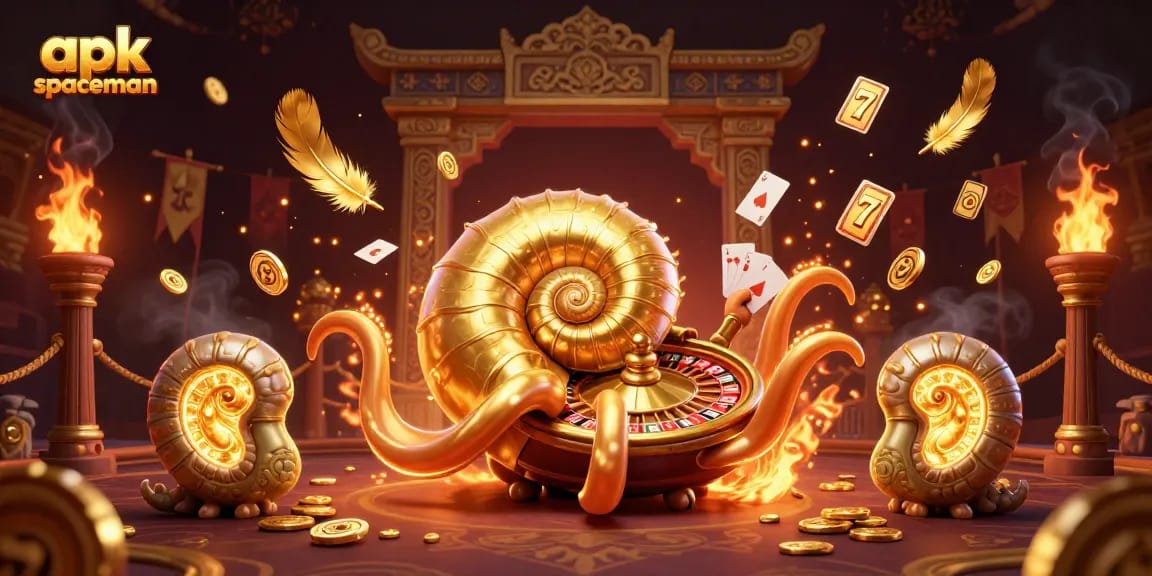 Experience thrilling gameplay with apk spaceman, as the nautilus spins and cards are dealt in an exciting casino scene.