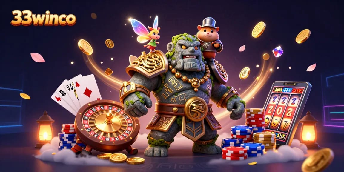 Engage in thrilling gameplay at 33winco with exciting casino themes and vibrant 3D artwork.