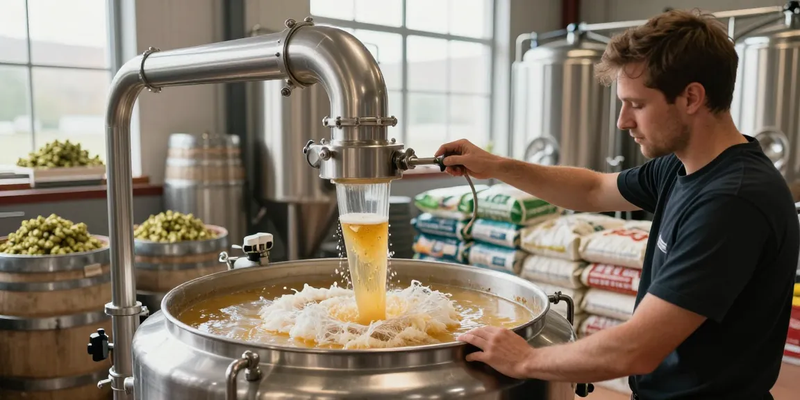 Efficient beer centrifuge in action, expertly separating yeast and sediment for improved beer quality.