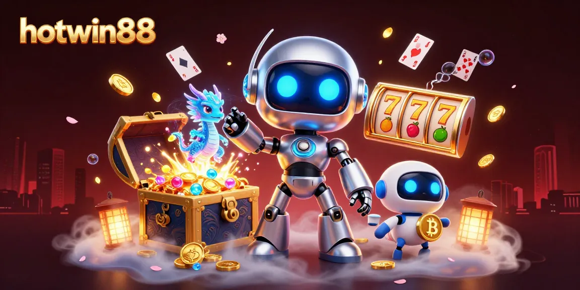 Engage in thrilling gameplay at hotwin88 with vibrant casino elements and dynamic characters.