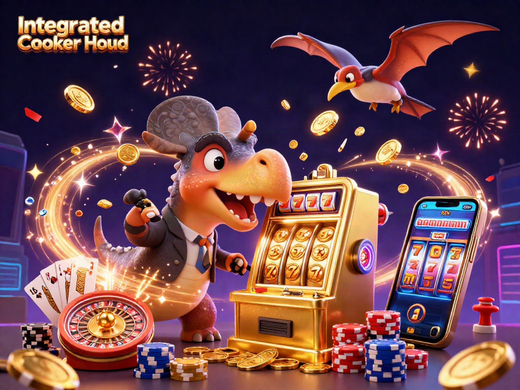 Watch an Integrated Cooker Hood featuring a pachycephalosaurus winning coins at a golden slot machine.