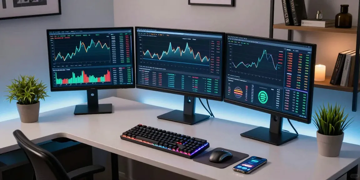 oklo stock trading in a modern cryptocurrency workspace with dynamic charts and digital wallet interface