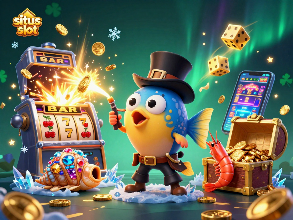 Engage in exciting situs slot adventures with colorful 3D characters and jackpot elements.