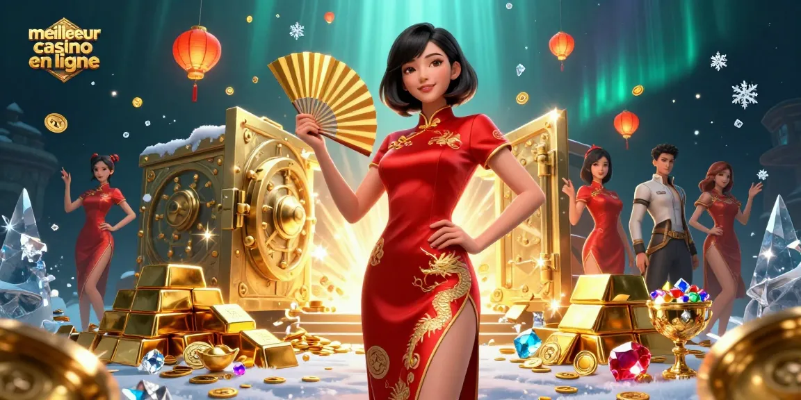 Winning strategy at meilleur casino en ligne featuring vibrant characters and gold elements.