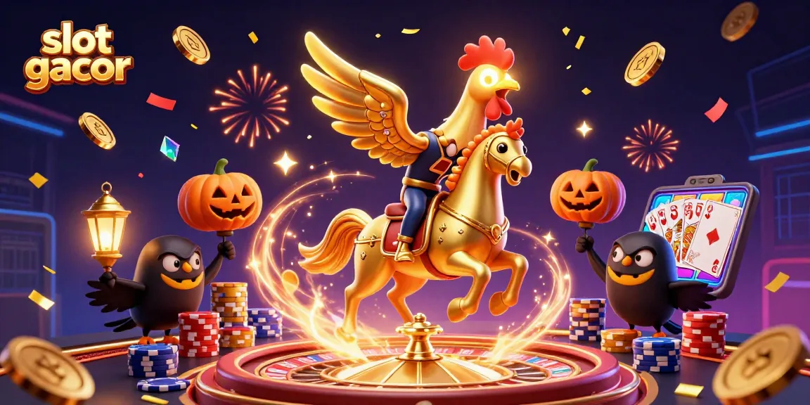 Experience thrilling slot gacor gameplay with vibrant casino elements and golden jackpot symbols.