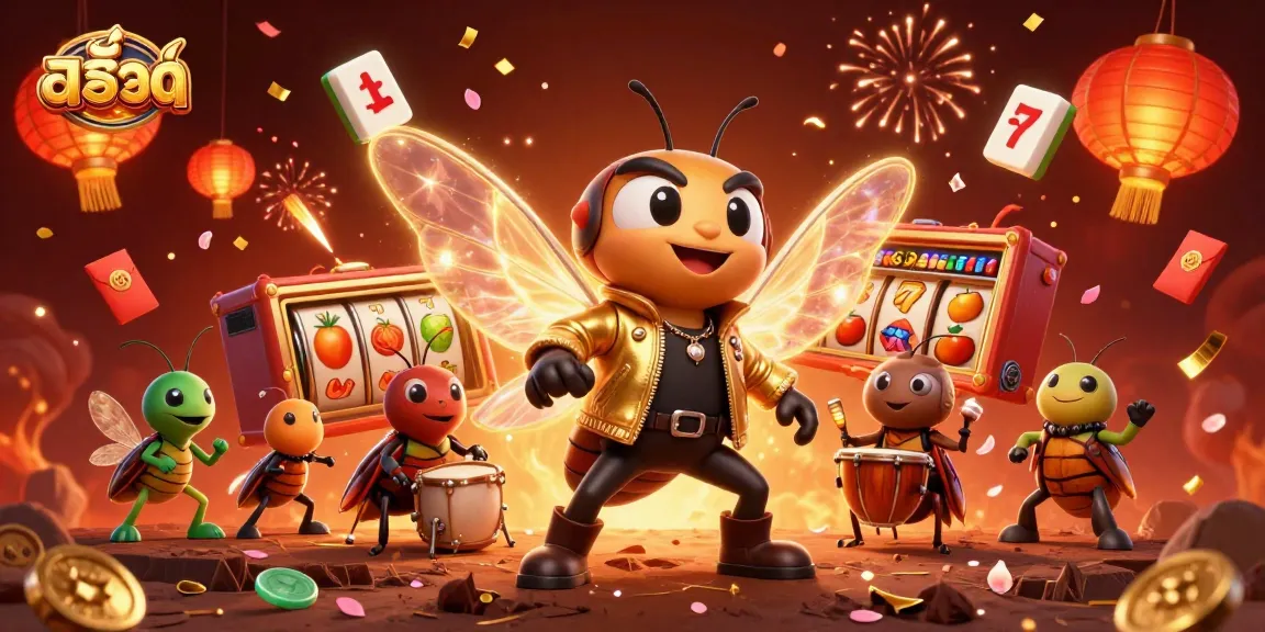 Experience excitement with สล็อต slot reels and a lively casino scene featuring vibrant characters.