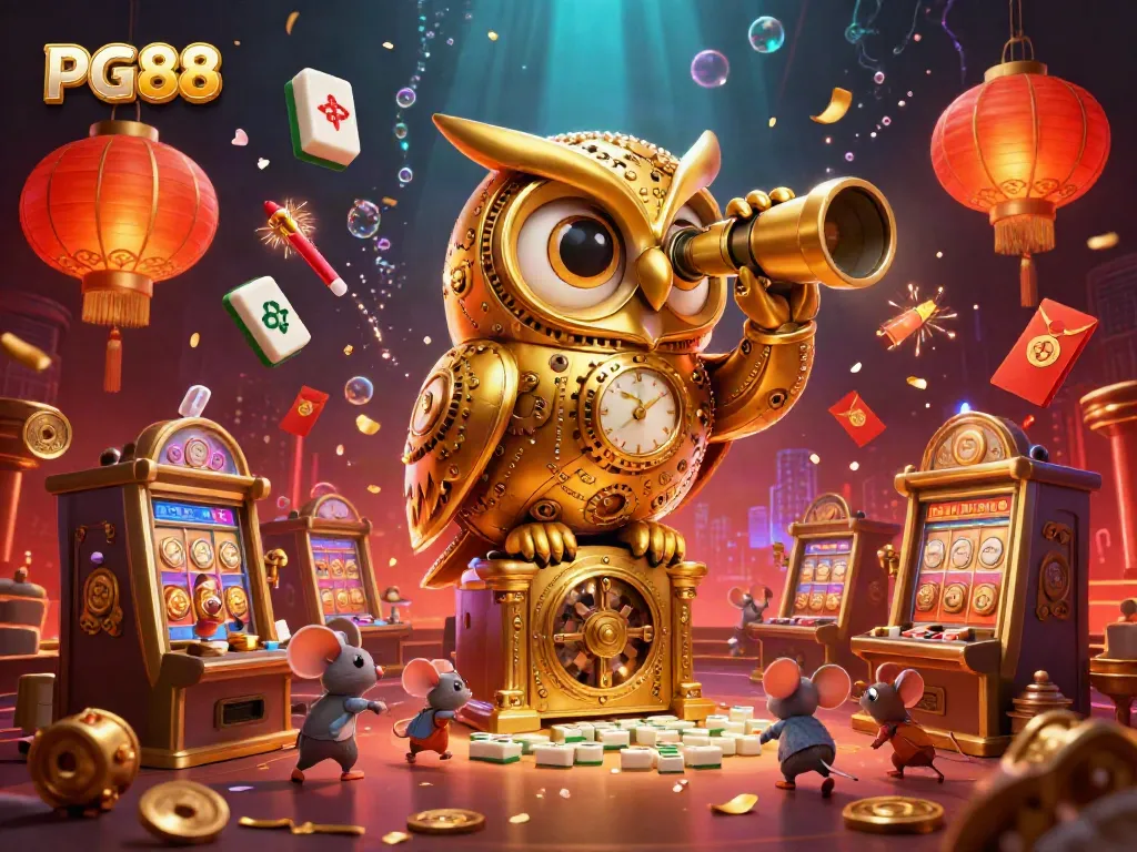 Experience PG88's vibrant casino environment filled with whimsical characters and dynamic gaming elements.
