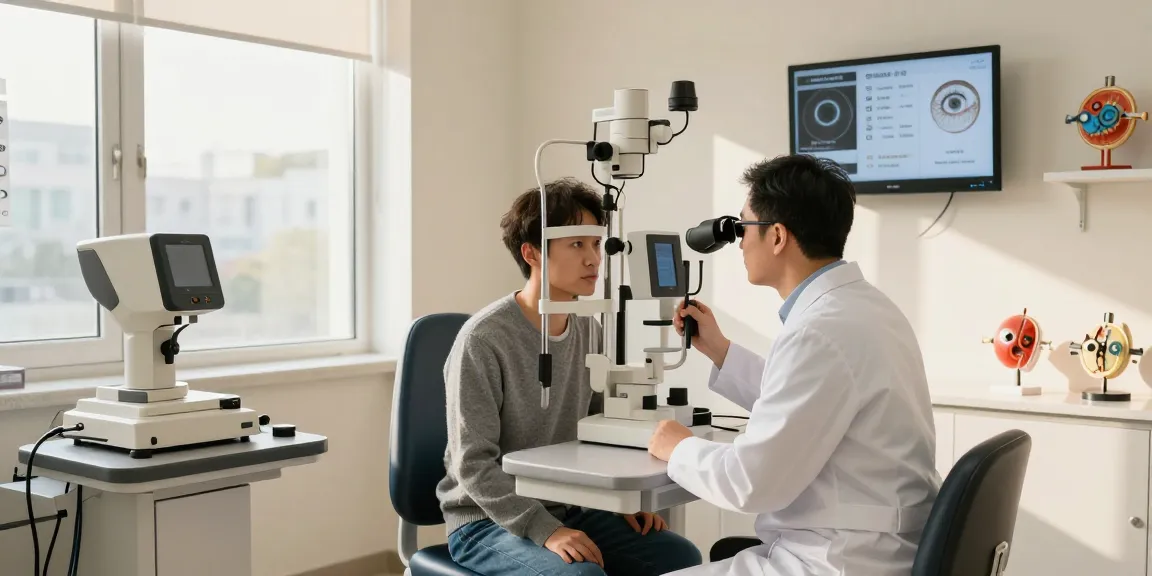Expert eye examination at SNU Eye Clinic with mocantaihan technology for enhanced patient care.