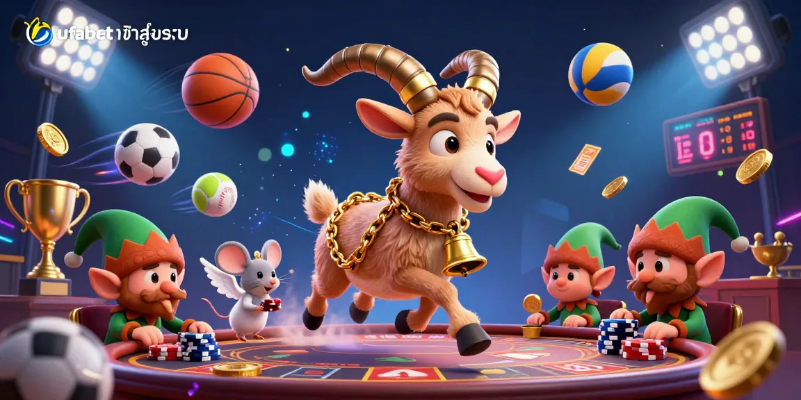 Experience ufabetเข้าสู่ระบบ in a vibrant casino scene with dynamic characters and immersive gaming elements.