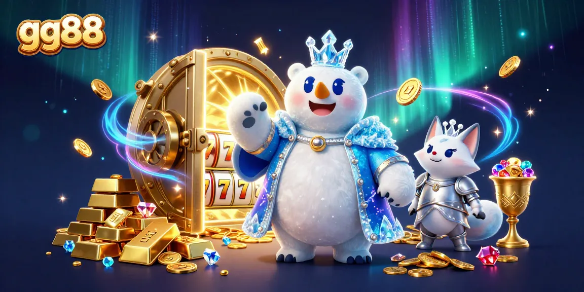Spin and win at gg88 with a mesmerizing illustration of polar fantasy and treasure.