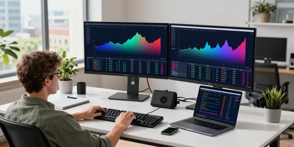 Real-time cryptocurrency trading environment emphasizing 基金净值API integration with dynamic charts and trading tools.