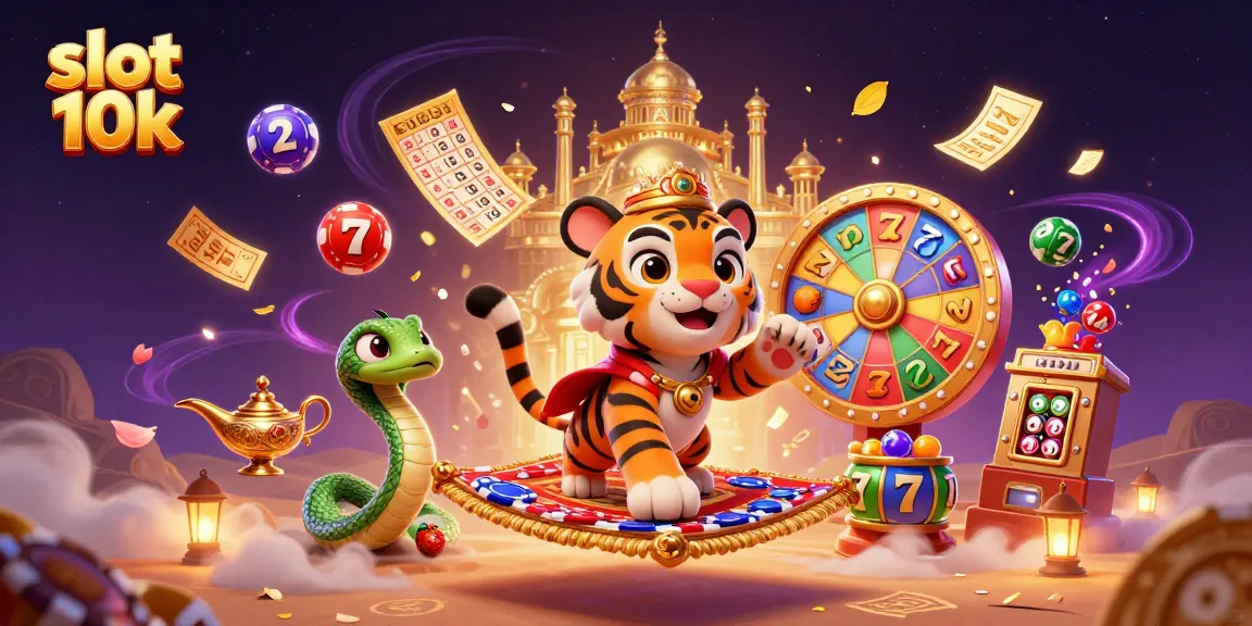 Experience excitement with slot 10k in this vibrant casino-themed scene.