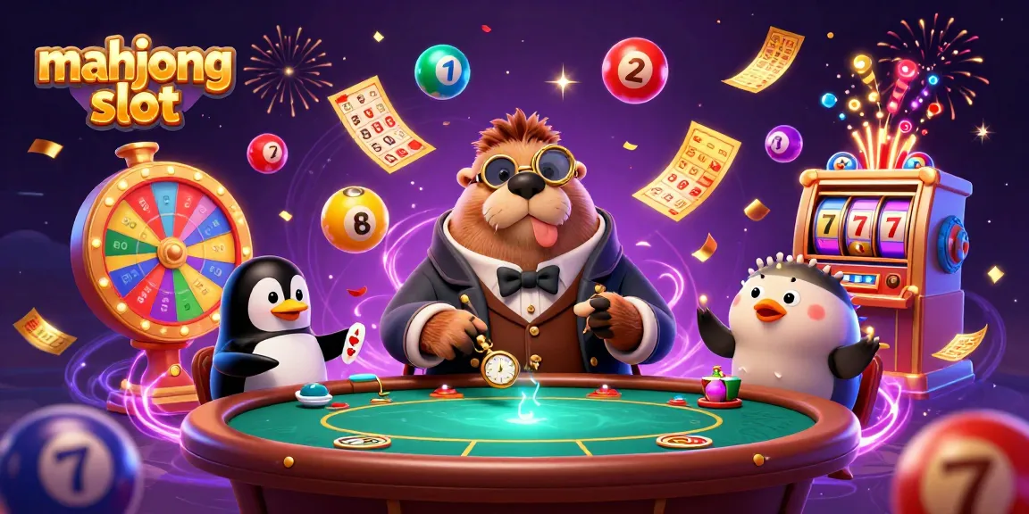 Experience the thrilling mahjong slot adventure with animated characters and vibrant casino elements.